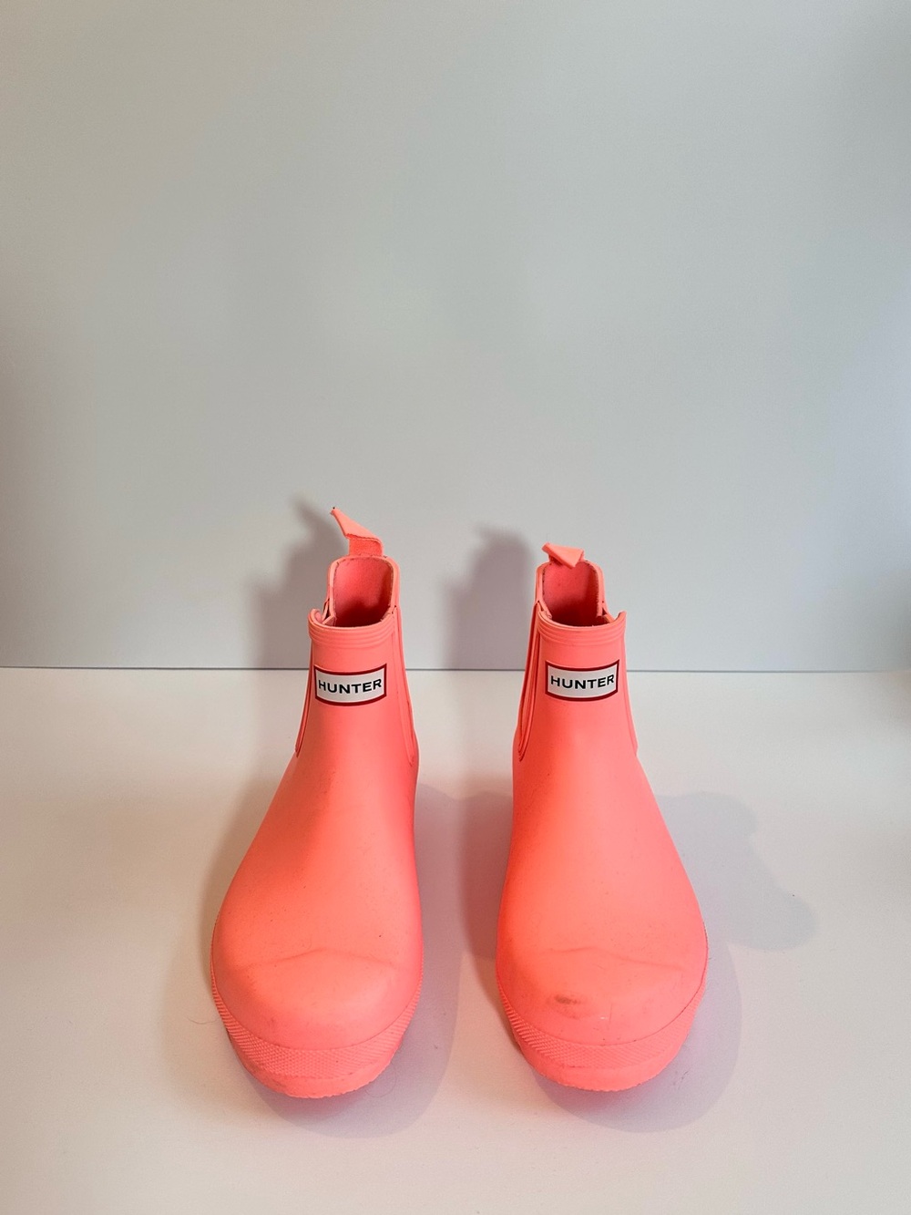 Women’s Hunter Coral Pink Waterproof Ankle Rain Boots